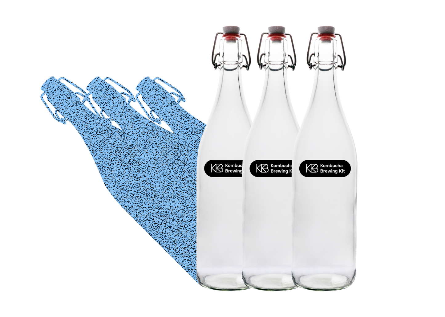 Kombucha home-brewing bottles